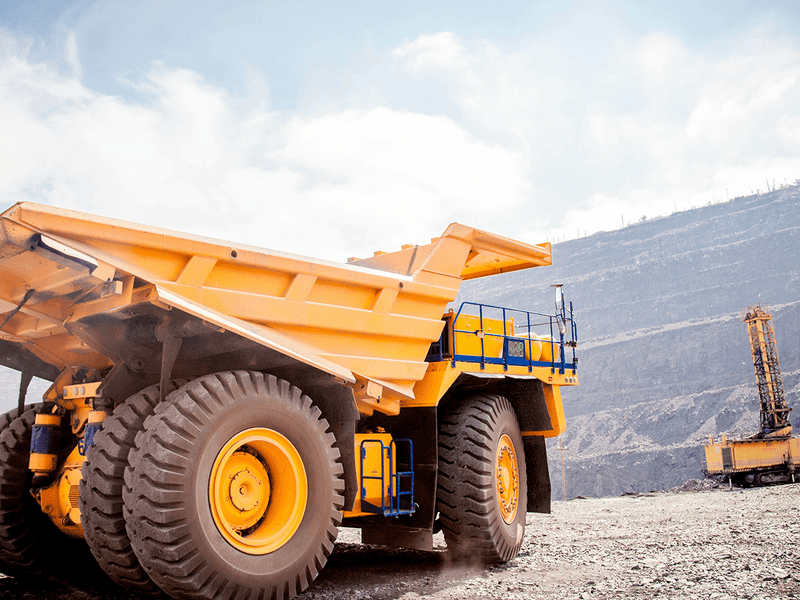 Massive industrial mining truck