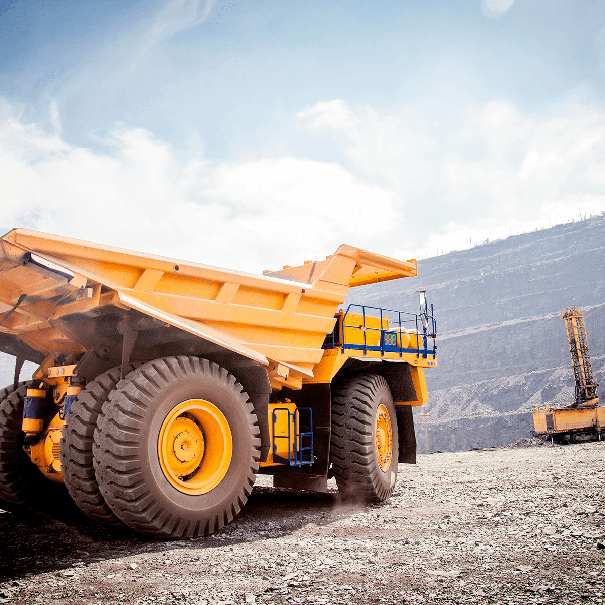 Massive industrial mining truck