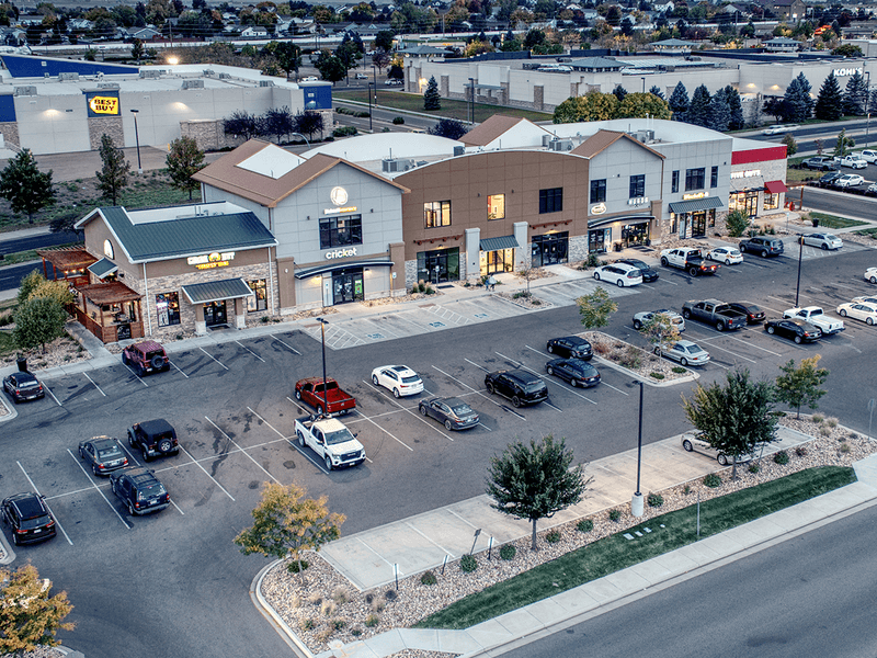 Business park aerial view